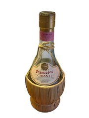 1992 Italian Francesco Chianti Red Wine Bottle Decor Empty Italy