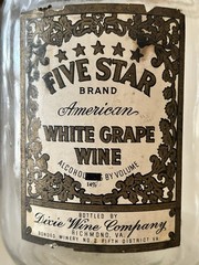 Vintage 1 Gallon FIVE STAR BRAND White Grape Wine Jug – Dixie Wine Co. Richmond