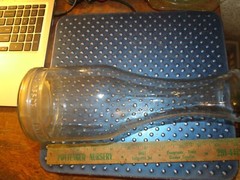 Vintage Paul Masson Glass Wine Water Carafe, Embossed Bottom Letters, 10.5&Prime; Tall