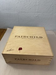 Fairchild Napa Valley Empty Wood Wine Box with Dividers 12” by 13” Storage