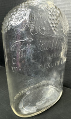 Empty Vintage FAIRVIEW WINE of MAINE Clear Glass Bottle 1/2 Gallon Jug Grapes