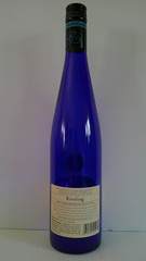 Cobalt Blue Brotherhood Riesling Empty Wine Bottle