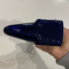 Blue Moon Riesling 500ml Blue Glass Collectible Wine Bottle Moon Face Design