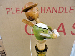 Antique italian wine cork carving Optician Optometrist #1 nice!