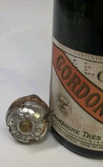 1926 Antique G. H. Mumm Cordon Empty Champagne Bottle Cart Rouge Split Reims