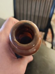 Vintage 1961 Lancers Rosé Stoneware 7.5” Portugal Brown Ceramic Jug GA wine Tax