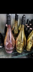 ACE OF SPADES Armand de Brignac 1 Empty Champagne Bottle, bag, & Box. Gold