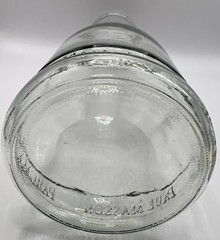 Vintage Paul Masson Glass Wine Water Carafe, Embossed Bottom Letters, 10.5&Prime; Tall