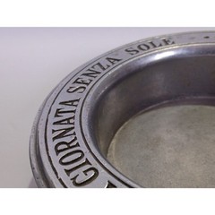 Vintage Wilton Armetale Embossed Italian Quote Pewter Wine Bottle Coaster