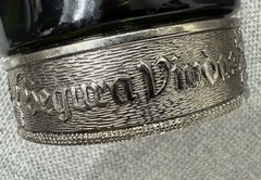 Segura Viudas Brut Reserva Heredad Cava Wine Bottle w/ Pewter Crest ~ EMPTY