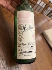 Bully Hill Empty Wine Bottle Signed Walter S Taylor ‘79