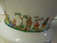 1950&rsquo;s PORCELAIN VASE ADVERTISING « ESTRATTO DI CARNE-L.BIASOLI »GENOVA-ITALY