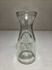 Vintage Paul Masson Glass Carafe Wine Bottle Since 1852 Embossed Decanter Vase