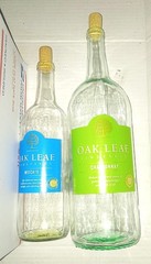 10 Mixed Lot Oak Leaf Wine Glass Bottles