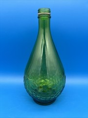 Gallo Flavor-Guard Green Glass Bottle Raised Grape Cluster Half Gallon Vintage