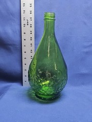 Gallo Half Gallon Green Glass Bottle Embossed Grapes & Vines Vintage Vtg Vase