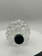 Vintage Glass Grape Cluster Figural Bottle With Lid Made in France