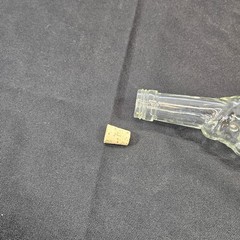 Fish Shaped Clear Glass Wine Bottle 12” Tall Bottle corked CLEAN