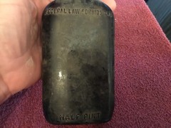 Old Brown 1/2 Pint Bottle and 7 Miniture Bottles