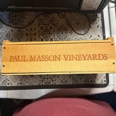 Paul Masson [22.5 » x 12.5 »] WOOD WINE CRATE Vtg Winery Box