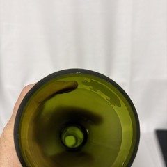 Etched Up cycled Wine Bottle Glass