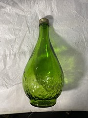 VTG GALLO Flavor Guard Glass Green Half Gallon Empty Decorative Bottle