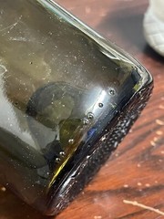 VTG Dark GREEN WINE BOTTLE DEEP PONTIL Mark, Dover Canyon CORK, Man Cave Empty