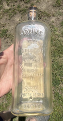 XXX RARE ANTIQUE AQUINAS MALT WHISKEY PAPER LABEL LABEL EMPTY BOTTLE !