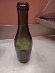 Vintage 1920&rsquo;s Green Wine Bottle 11.5  » x 3. 18  » Huge Kickup, Damage Free, Nice