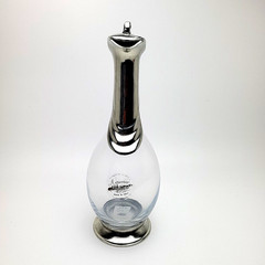 Rare Crystal & Pewter Wine Decanter Le Maison de L&rsquo;Etain Hand Blown Italy 1L