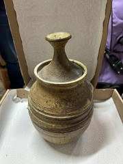 Antique Wine Spirits Bottle Pottery