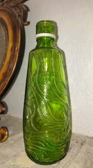 VTG RIPPLE Gallo&rsquo;s 1960s Wine Flavor Guard Green Glass Bottle 4/5 QT