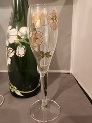 12&Prime; Vintage Perrier Jouet Champagne Bottle EMPTY BONUS TWO GLASSES