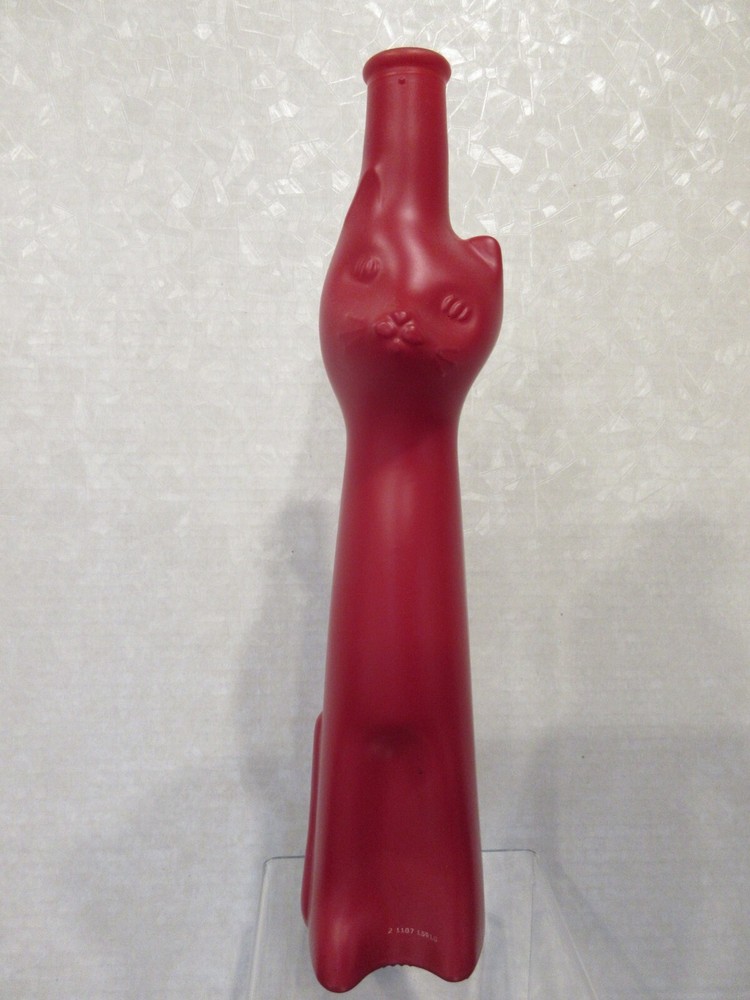 2020 Happy Cat Figural Riesling Glass Wine Bottle Red Home Decor 13&Prime; Empty