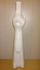 Mid Century Modern Retro Style Rheinhessen-Riesling White Cat Glass Bottle 13&Prime;