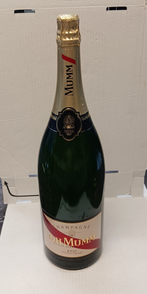 Dummy G.H. Mumm Cordon Rouge BRUT CHAMPAGNE 3000ml Bottle Large 20&Prime; Tall EMPTY