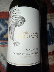 Z. Alexander Brown Uncaged Cab EMPTY Red Wine Bottle. Zac Brown Band Country