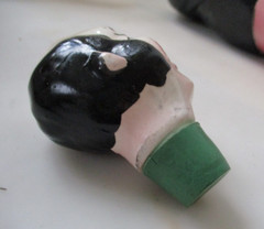 1950&rsquo;s Vintage Waiter Brandy Whiskey Decanter Ceramic
