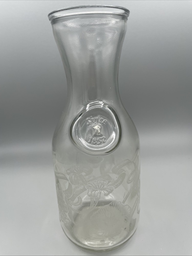 Paul Masson Norman Kosarin Wine Decanter Carafe Etched Glass 1989