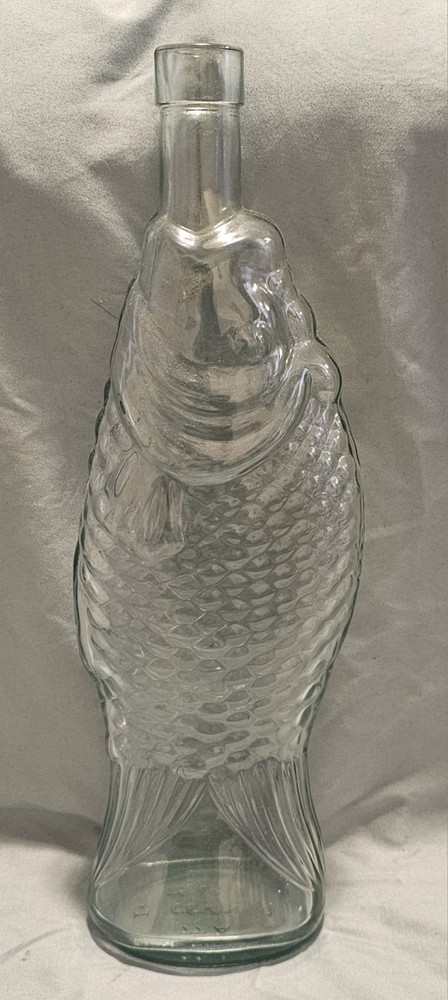 Vintage CEVIN Glass Fish Bottle 75CL3 Chianti Wine Bottle Decanter 13&Prime;