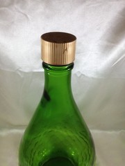 Vintage Gallo Half-Gallon Green Glass Wine Bottle Embossed Grapes Flavor Guard