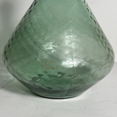 Vintage Italian Glass Green Wine Bottle Decanter SEE PICTURES MADE IN ITALY