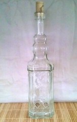 VTG Vetreria Etrusca Glass Co. Italy Accent/Wine Bottle-Clear Pale Green