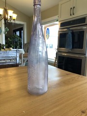 Vtg CARRETT & CO. WINE BOTTLE Pink St Louis No 1835 32 Oz Ounce Purple