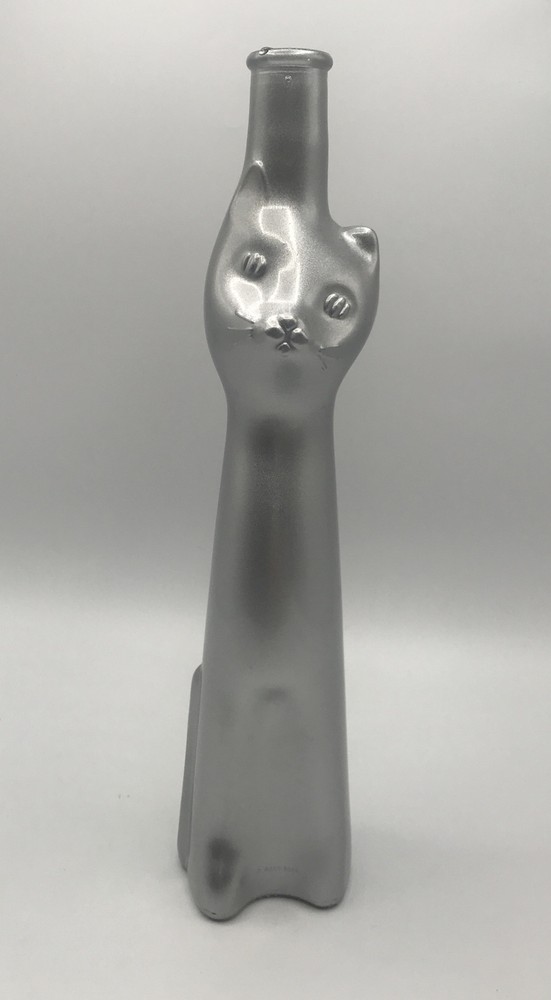 SILVER 2014 RHEINHESSEN GERMANY RIESLING HAPPY CAT EMPTY BOTTLE 13&Prime; TALL