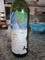 1982 Chateau MOUTON-ROTHSCHILD, Pauillac, Empty Bottle Art by John Huston