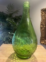 Gallo Wine ~ Half Gallon Flavor Guard Bottle ~ Vintage Green Glass with Grapes