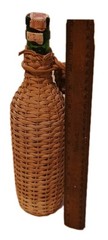 BasketWrapped WineBottle, Demijohn, Mid Century. FreeWickerSachet Incl.