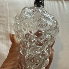 Vintage Glass Grape Cluster Bottle Collectible Wine Novelty Made in Turkey