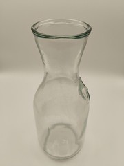 VTG Paul Masson Since 1852 Clear Glass Wine Carafe Bottles, Containers Lot Of 2
